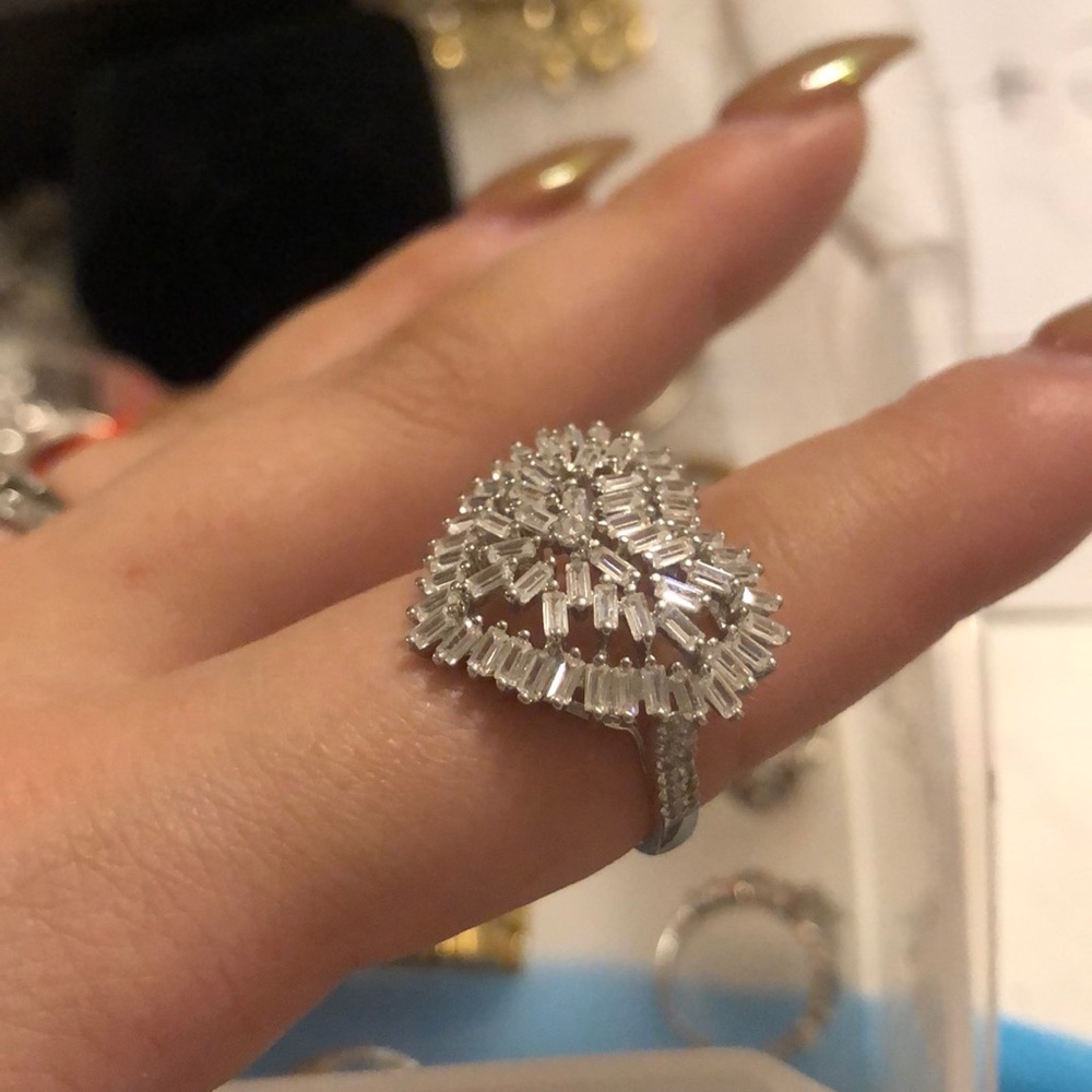 925 CZ heart ring